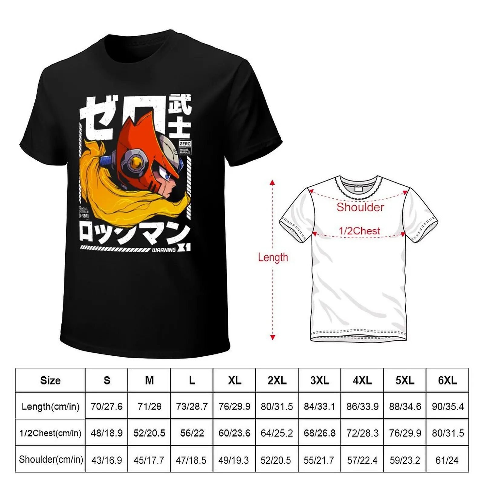 Megaman Zero Art T-Shirt Soft Stretch Short Sleeve Top