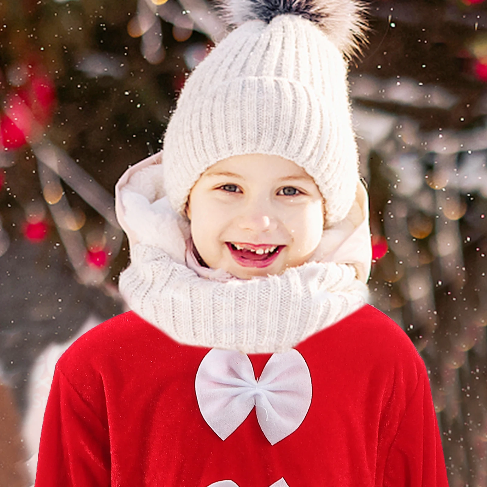

Girls Elf Costume Red Christmas Dress Kids Clothing Soft Material Comfortable Bright Color Festive Atmosphere Christmas Party