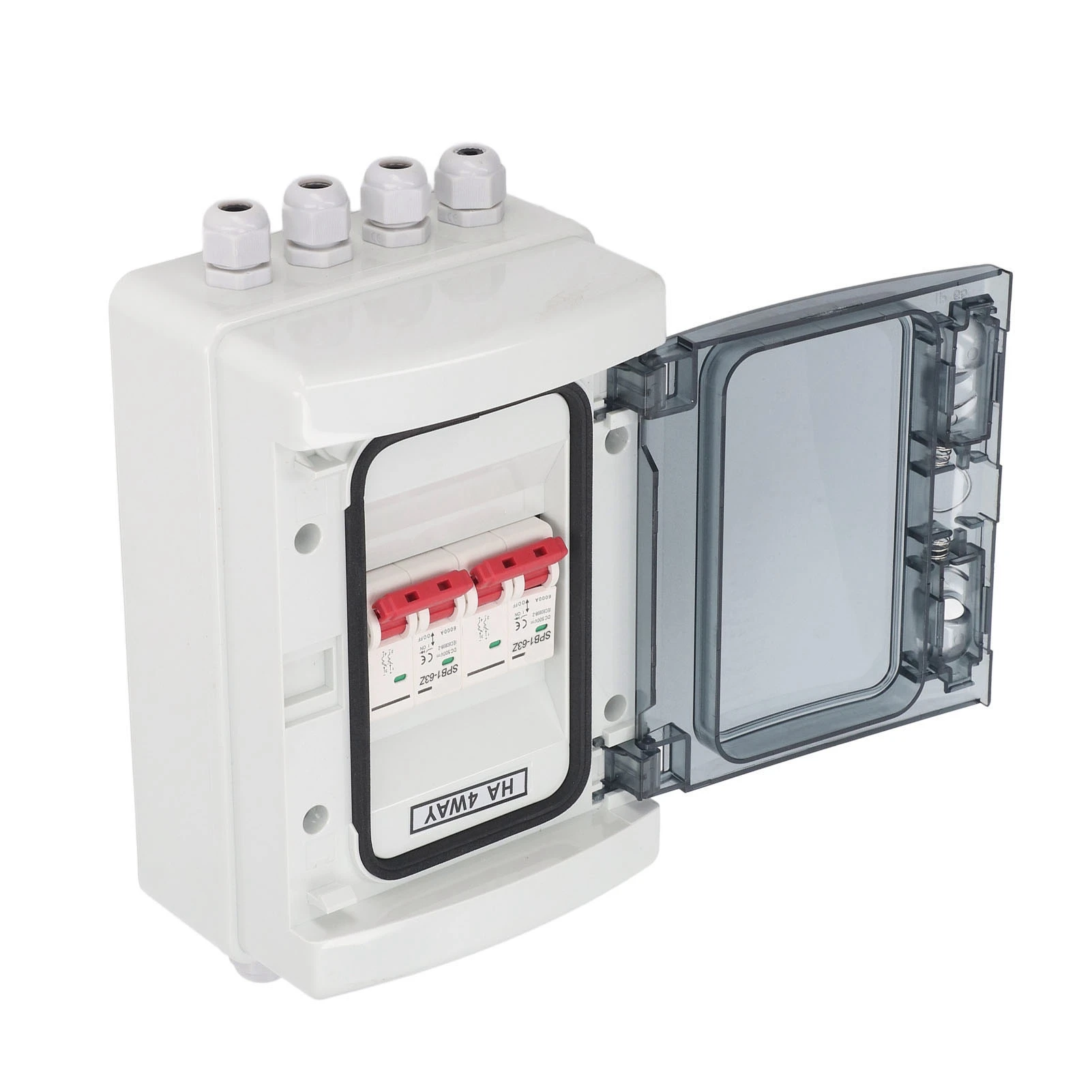 

DC Miniature Circuit Breaker Box 2 in 2 out for PV Solar System UV Proof IP65 Waterproof Power Distribution Switch 500V 32A
