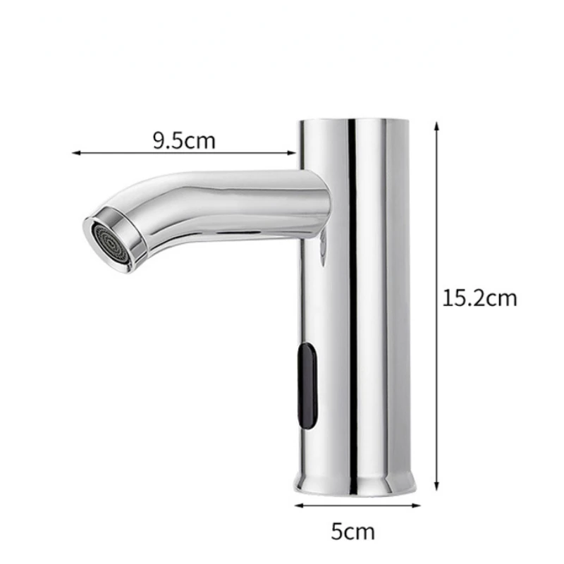 Black Smart Sensor Faucet Kitchen Sink Mixer Tap Touchless Vanity Faucet Bathroom Vanity Auto Faucet Kitchen Infrared Tap Spigot