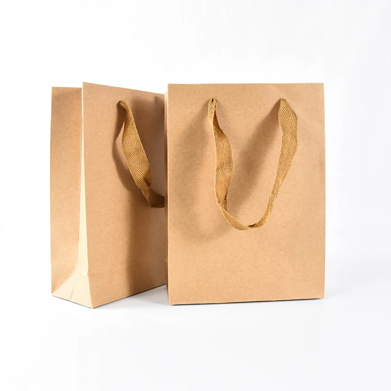 5PCS Thickened Kraft Paper Tote Bag Gift Bags Universal Fruit Carton Native Product Handbag Birthday Wedding Favors for guests