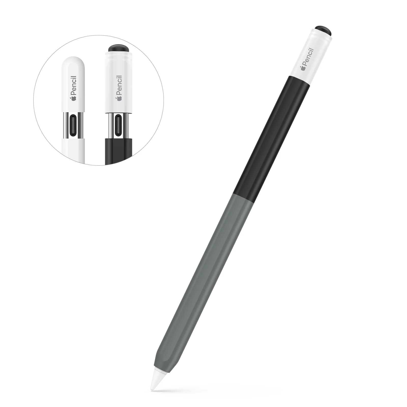 

MoKo Case for Apple Pencil USB C,Gradient Color Silicone Protective Cover Sleeve for Apple Pencil Magnetic and Charging