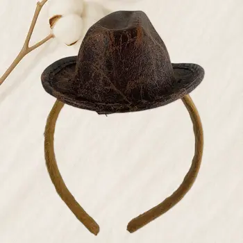 西部牛仔帽髮箍頭飾,女士時尚派對服裝配飾,適合牛仔主題派對 6 最佳銷售 牛仔角色扮演 - №5