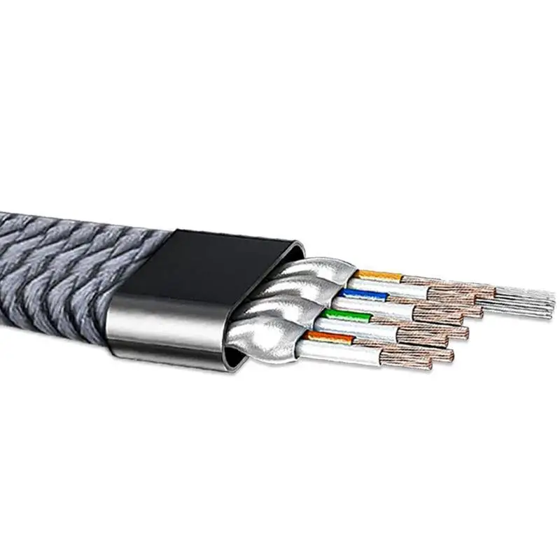 CAT8 Ethernet Cable 40Gbps High Speed Low Loss Braided Gold Plated Plug for Gaming PC Server Router Connection