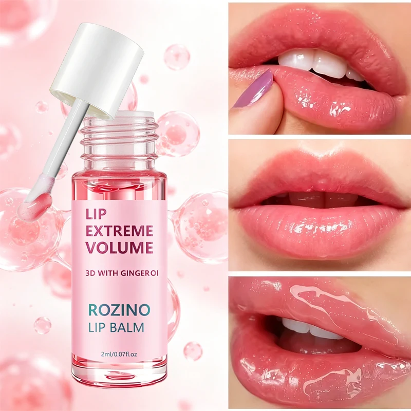 Rozino Chic 3D Ginger-Flavored Lip Balm, with a Lingering Warm Ginger Scent, Rich Texture for Long-Lasting Hydration, a Great Product for Autumn and Winter, Suitable for Daily Lip Care or as a Base before Applying Lips