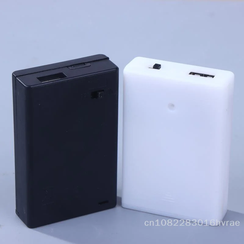 | Caja convertidora de batería de alimentación 3xAA a USB - Caja de batería con soporte triple AA de 4,5 V a 5 V con interruptor para carga de dispositivos