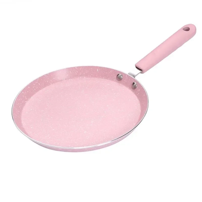 Sartén antiadherente para cocina con fondo de inducción, sartenes para tortilla rosa, panqueque, huevo, carne, desayuno, utensil