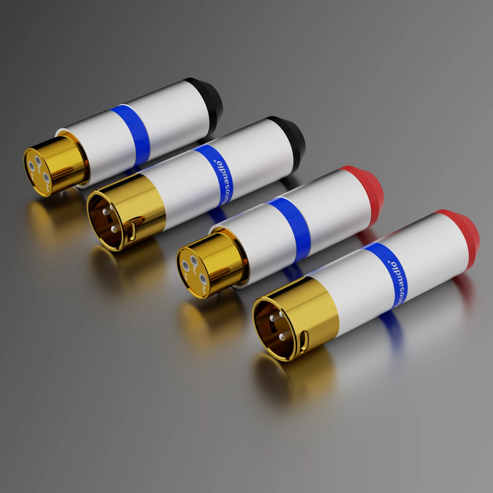 Monosaudio Reinkupfer Rhodium-beschichteter XLR-Stecker XMF706 3-PIN XLR-Steckverbinder Hifi Audio MIC Kabel Symmetrischer Steckverbinder – Detail 10