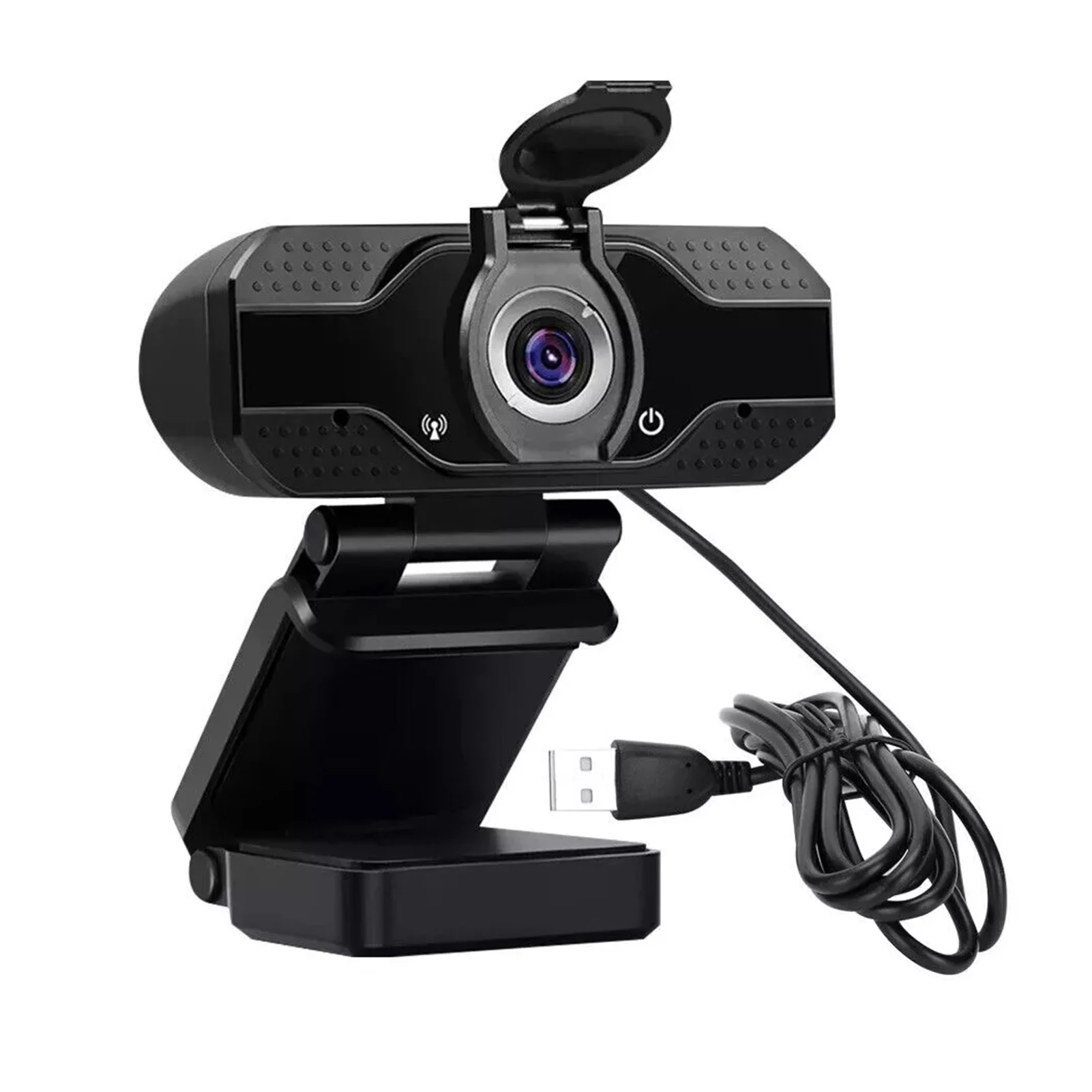 1080P Webcam For PC Laptop Crystal Clear Video Auto-installation Multi-angle Tripod And LCD