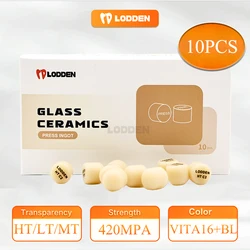 10PCS Dental Press Ingots Lithium Disilicate Blocks HT/LT/MT High-Quality Glass Ceramic Block Ingots for Veneer Restoration