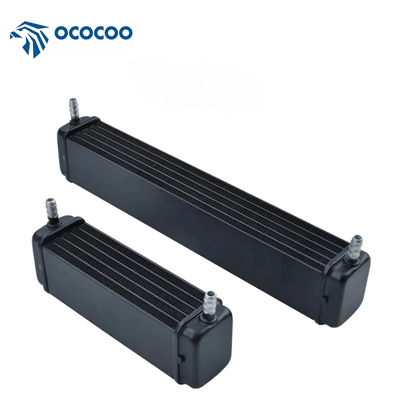 

OCOCOO Radiator 150mm 270mm Server Water Cooling N6 Connection Port Aluminum Electronic Liquid Cooler System Accessories DIY