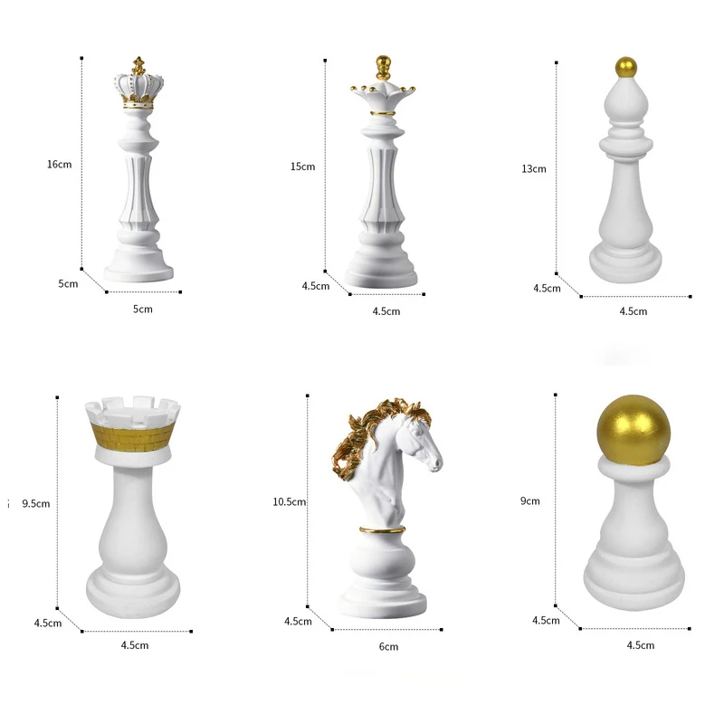 Simulation chess European and American style home window wine cabinet desktop personality creative resin small ornaments
