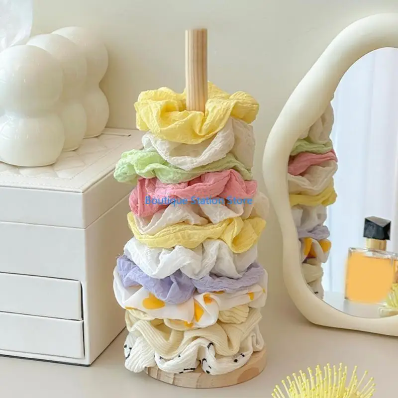 Y55f geräumige Holzhaar -Cliphalter -Scrunchies Display Ständer vertikales Armband Rack