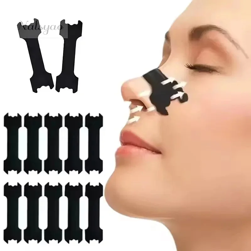 Black Nose Strips Extra Strength Nasal Strips for Better Sleeping Non-Invasive Anti Snoring Strips for Adult Child 60/10PCS