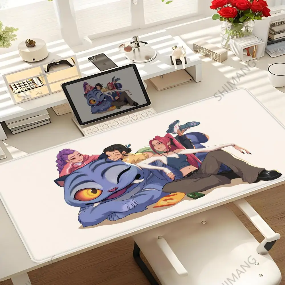 Anime KPOP Demon Hunters tiger Mouse Pad Extra Large Mouse Pad for Gaming, Smooth Surface, Non-Slip, Comfortable, Durable Desk M