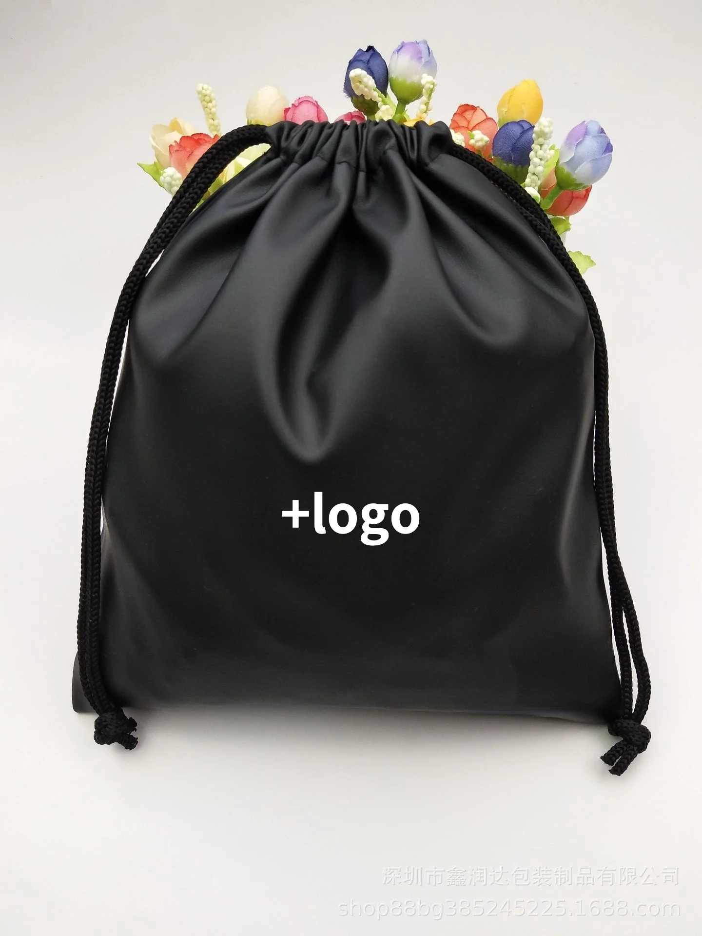 

Satin Drawstring Bags for Packaging Hair Silk Pouch Jewelry Gift Storage Shoe Soft Cloth Reusable Sachet Custom Logo Print 20PCS