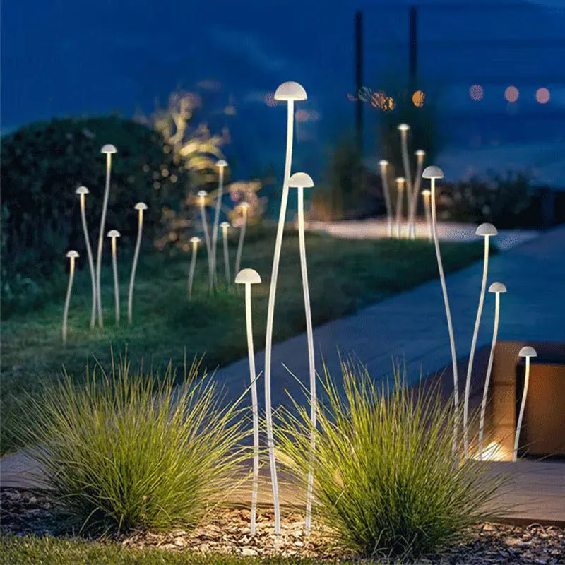 Small Mushroom Lawn Garden Homestay Atmosphere Flower Bed Decoration Grounded Modern Simple Landscape Light