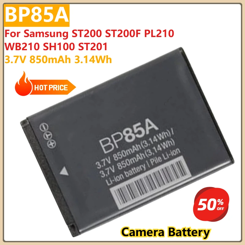 

BP85A BP 85A Replacement Camera Battery 3.7V 850mAh 3.14Wh For Samsung ST200 ST200F PL210 WB210 SH100 ST201