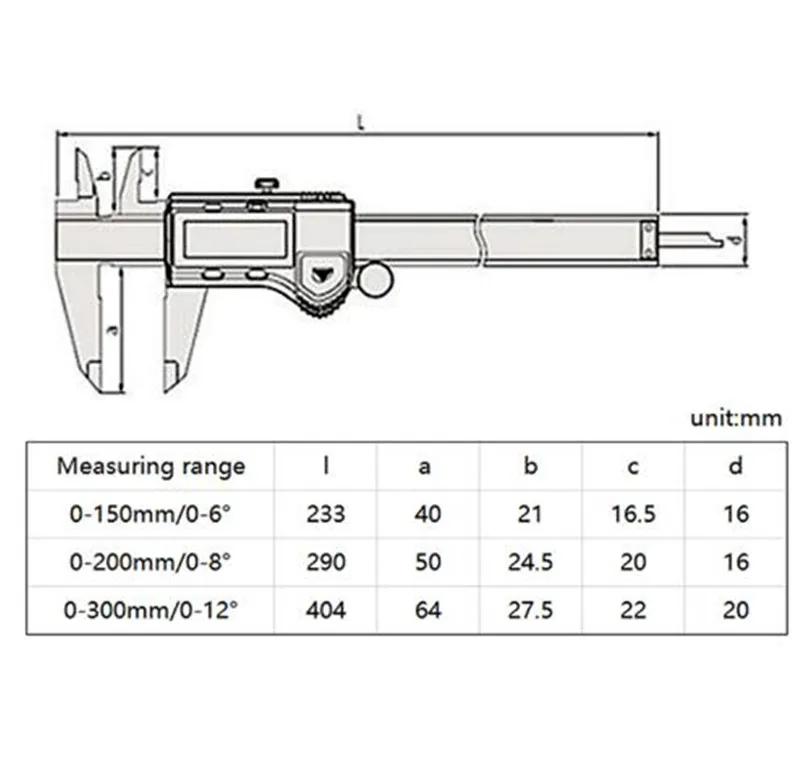 Mitutoyo Vernier Calibre Absolute Digital Caliper 500-193 12in 0-300mm IN/MM Precision 0.01mm LCD Electronic Measurement Tools