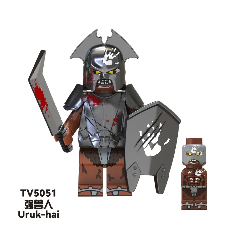 TV6407 film and television series ring strong orcs army assembly building block doll toy bag birthday doll