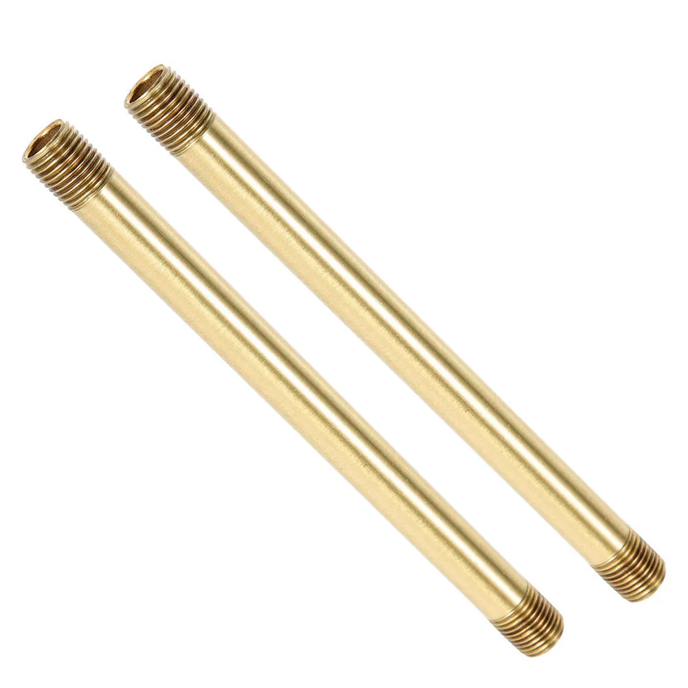 Copper Lamp Tube M10 Threaded Straight Rod for Wall Lamp – 2pcs Hollow Design Lighting Fixture Stem Hardware
