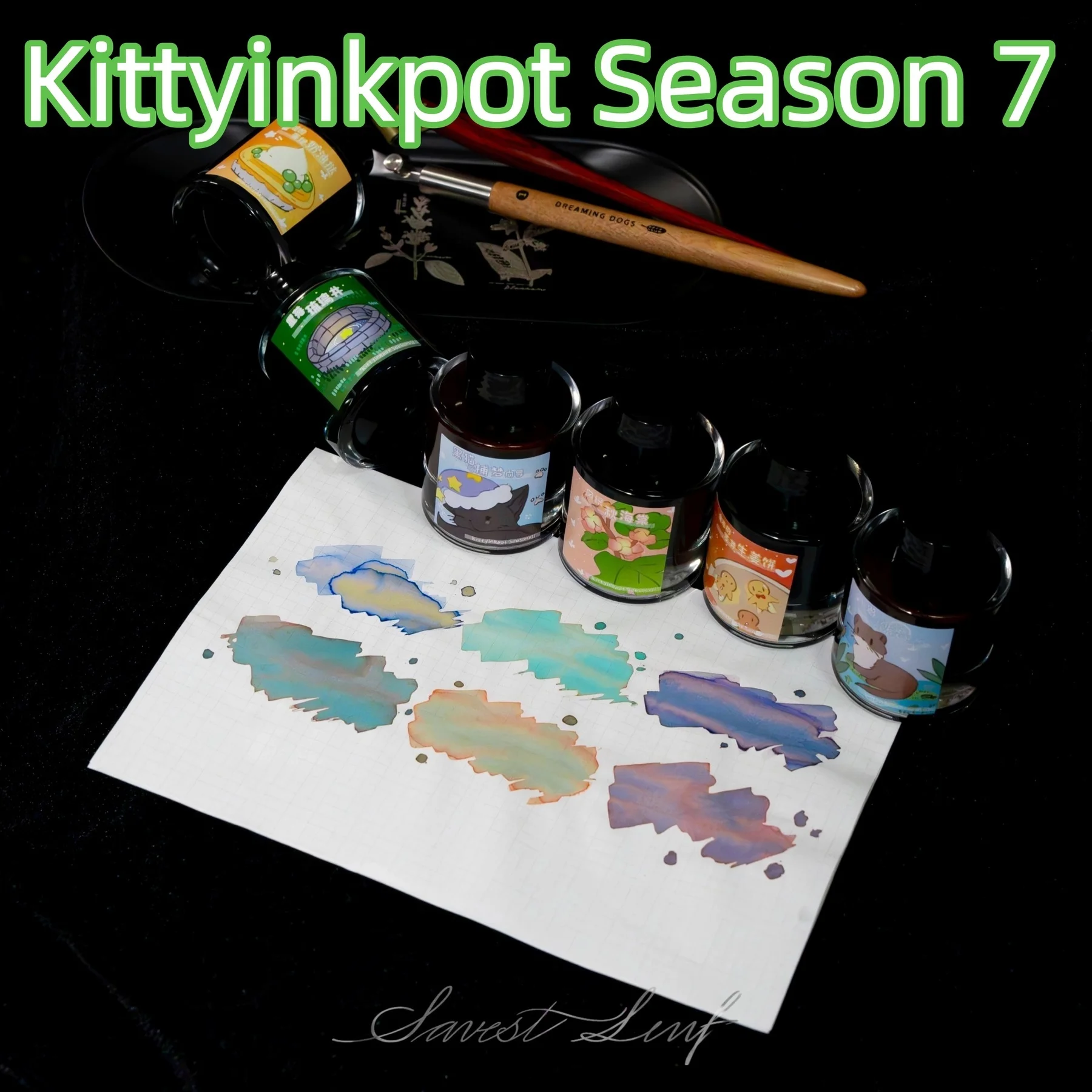 KittyInkpot Season 7 Fairy Tales Town,  Gradient Chromatography Sheen Ink, Hand-account Color Ink