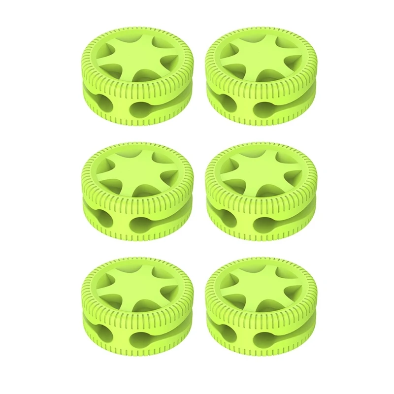 SS8S 6Pcs Silicone Cable Winder Portable Travel USB Holder Multifunction Desk Organizers Clamp Wire Cord Management