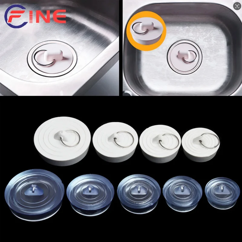 Rubber Leakage-Proof Washroom Kitchen Bathtub Stopper Round Floor Sewer Drain Plug Sink Cover Bathroom Supplies