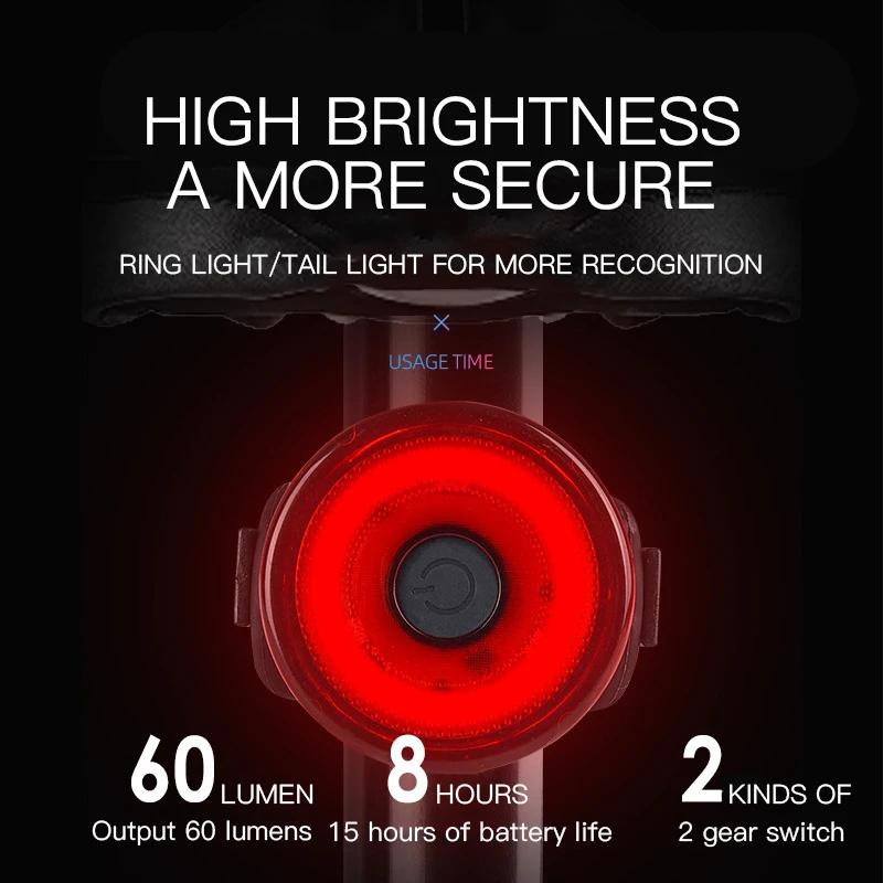 Bicycle Light Mini Bike Taillight LED Safety Warning Lights Bike Rear Light Flashlight For Bike Cycling Lamp Bicycle Accessories