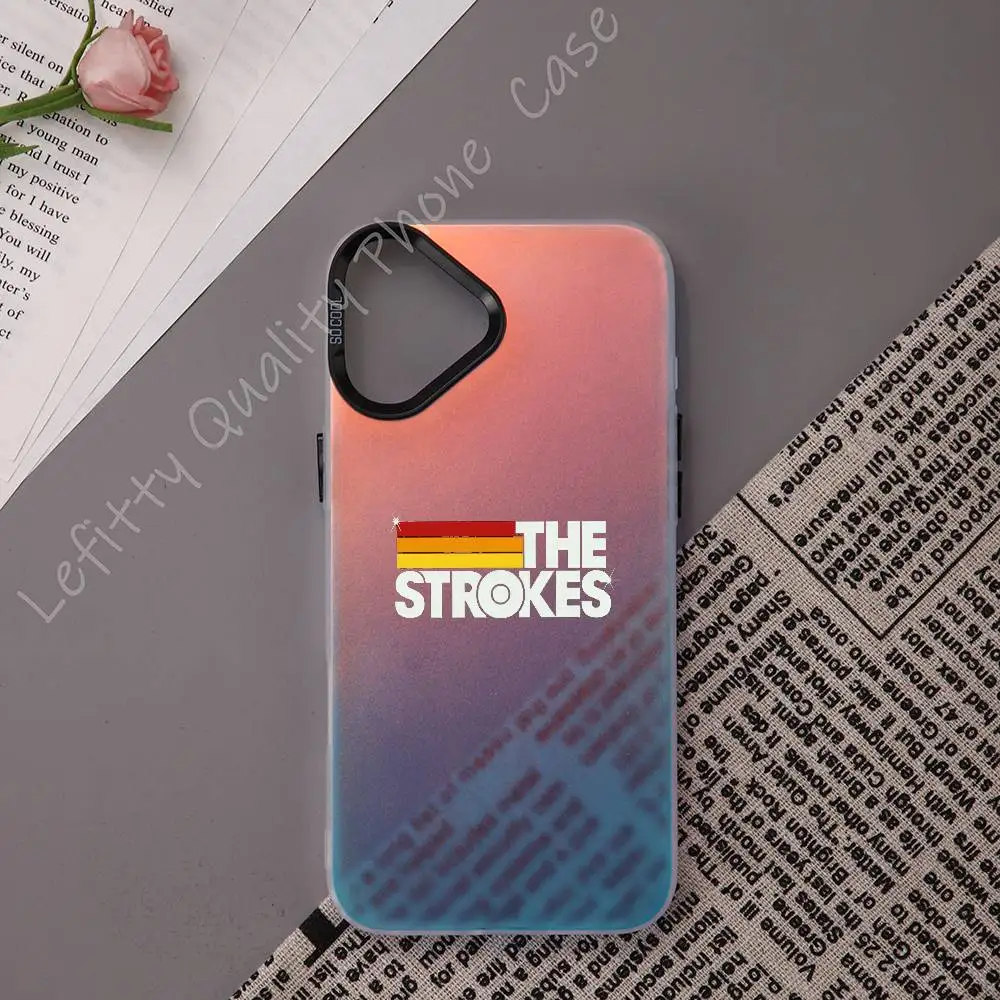 Etui na telefon Band The S-strokes Cool do iPhone'a 16 15 14 13 12 11 Pro Max, matowe, aurora, wielokolorowe, laserowe, metaliczne, gradientowe, funda