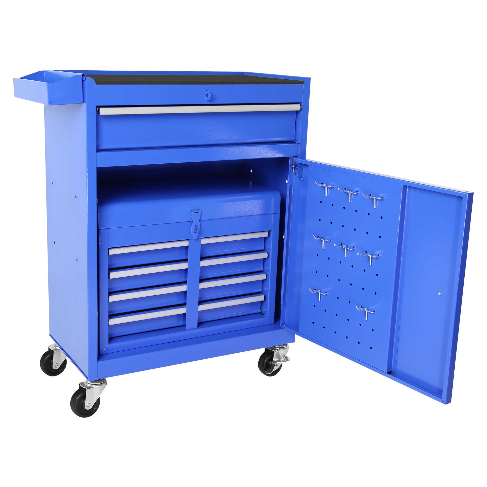 5-Drawer Rolling Tool Chest, High Capacity Tool Storage Cabinet W/Lockable Wheels, Adjustable Shelf & Anti-Slip Liner, Detachabl