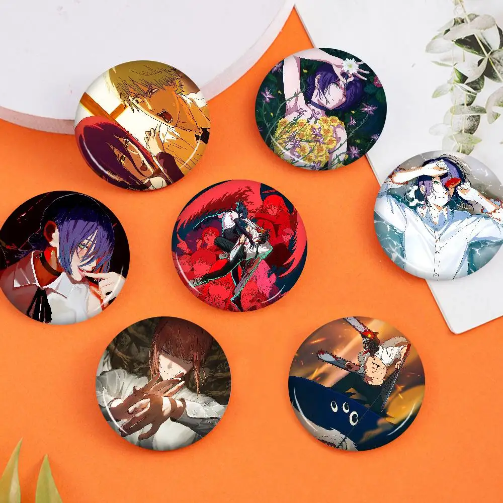 Anime Chainsaw Man The Movie Reze Arc Anime Brooches Cute Cartoon Badge Jacket Jeans Lapel Pin Gift Accessorie