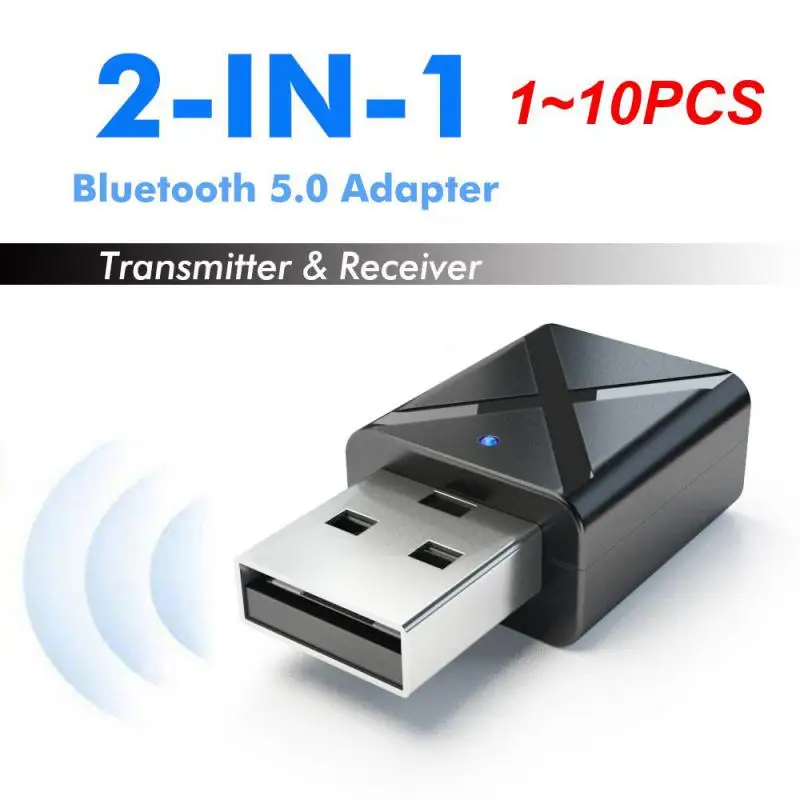 1~10PCS 5.0 Bluetooth Audio Receiver Transmitter Mini 3.5mm AUX Jack Stereo Bluetooth Transmitter For TV PC Car USB Wireless