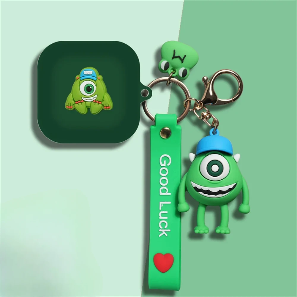 جراب واقي من السيليكون الناعم لسماعة أذن شوكز Openfit غطاء سماعة رأس مع قلادة جميلة ، دور أنيمي ، كرتون لطيف