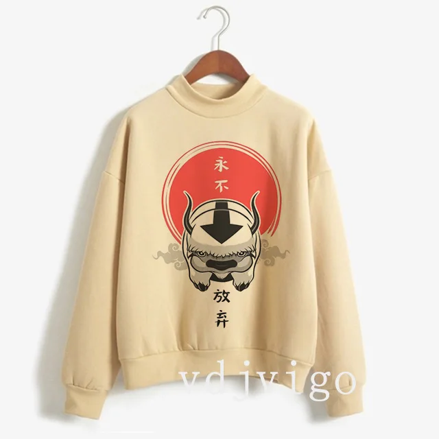 Avatar The Last Airbender Hoodies Appa Yip Harajuku Print Casual Sweatshirts Unisex Fashion Mange Long Sleeve Hoody Streetwear