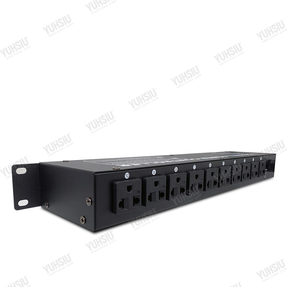 YUHSIU Professional 10 Channel 30A High Power Equipment Power Supply Controller Independent Air Switch PUD Sequencer