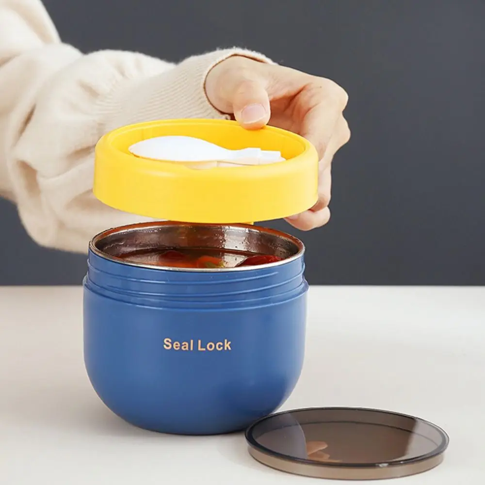 

Термальный ланч-бокс на 600 мл, герметичная изолированная чашка для супа в микроволновой печи, съемная с ложкой, вакуумная термобаночка для йогурта