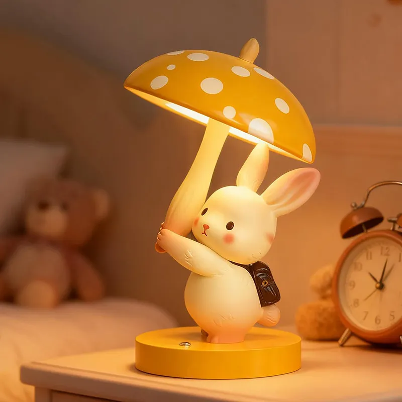 

Children's Room Bedside Lamp Table Lamp Rabbit Charging Ornament Birthday Gift Girl Bedroom Cute Sleep Night Light