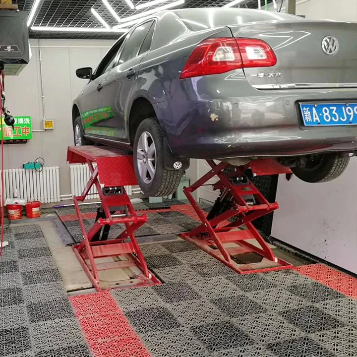3500kg Mid Rise Scissor Car Lift Portable Hydraulic Car Lifter For Home Garage And Tire Repair Shop