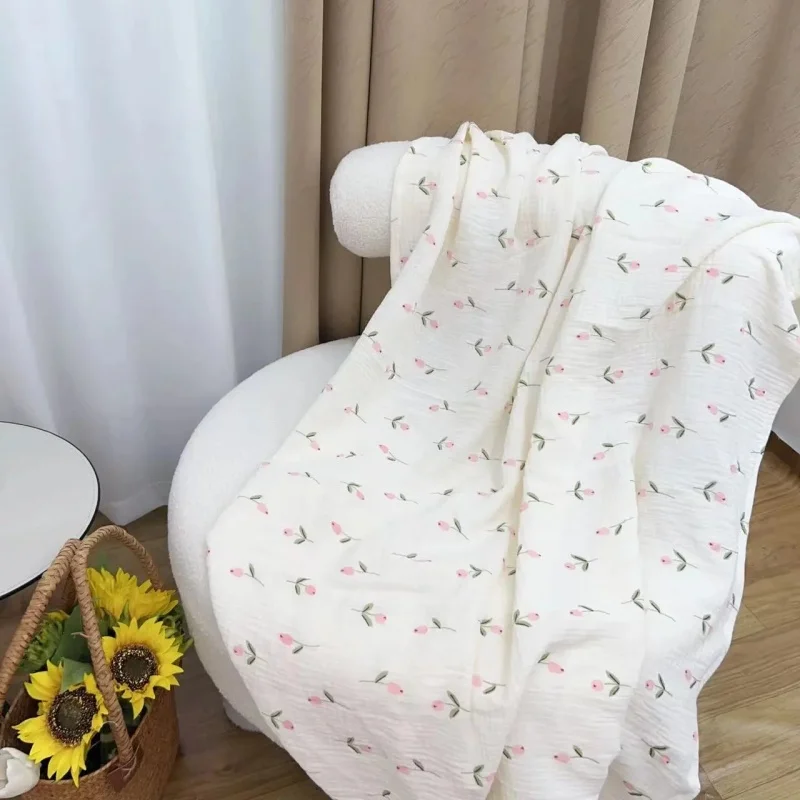 

130x200 см милое одеяло ABDL с мультяшным принтом для взрослых, летнее дышащее одеяло из хлопковой пряжи, ультратонкое студенческое одеяло для общежития