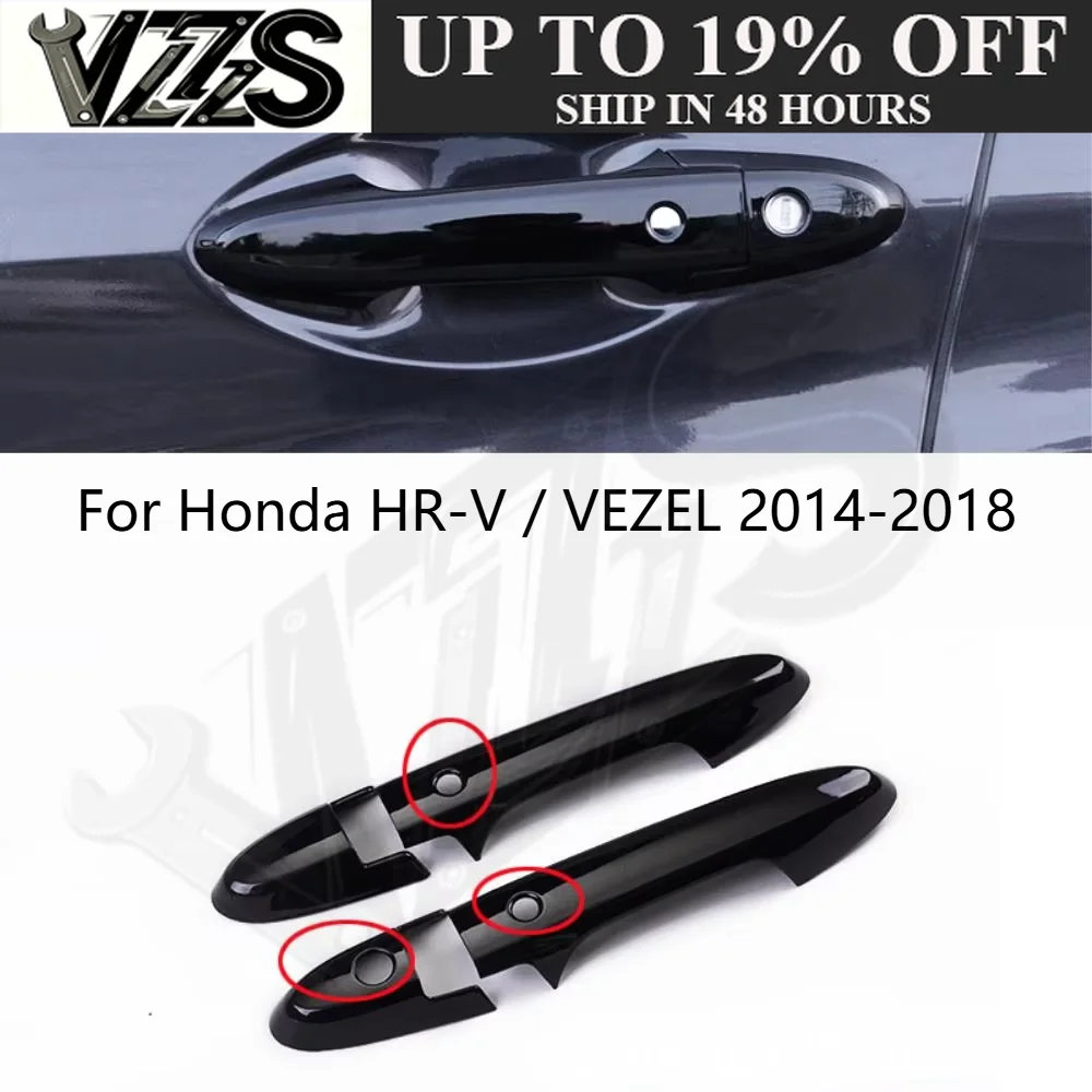 Car Upgrade Front Door Handle Bowl Cover C1021 For Honda HR-V Vezel 2014-2018 ABS Chrome Trim Insert Sticker