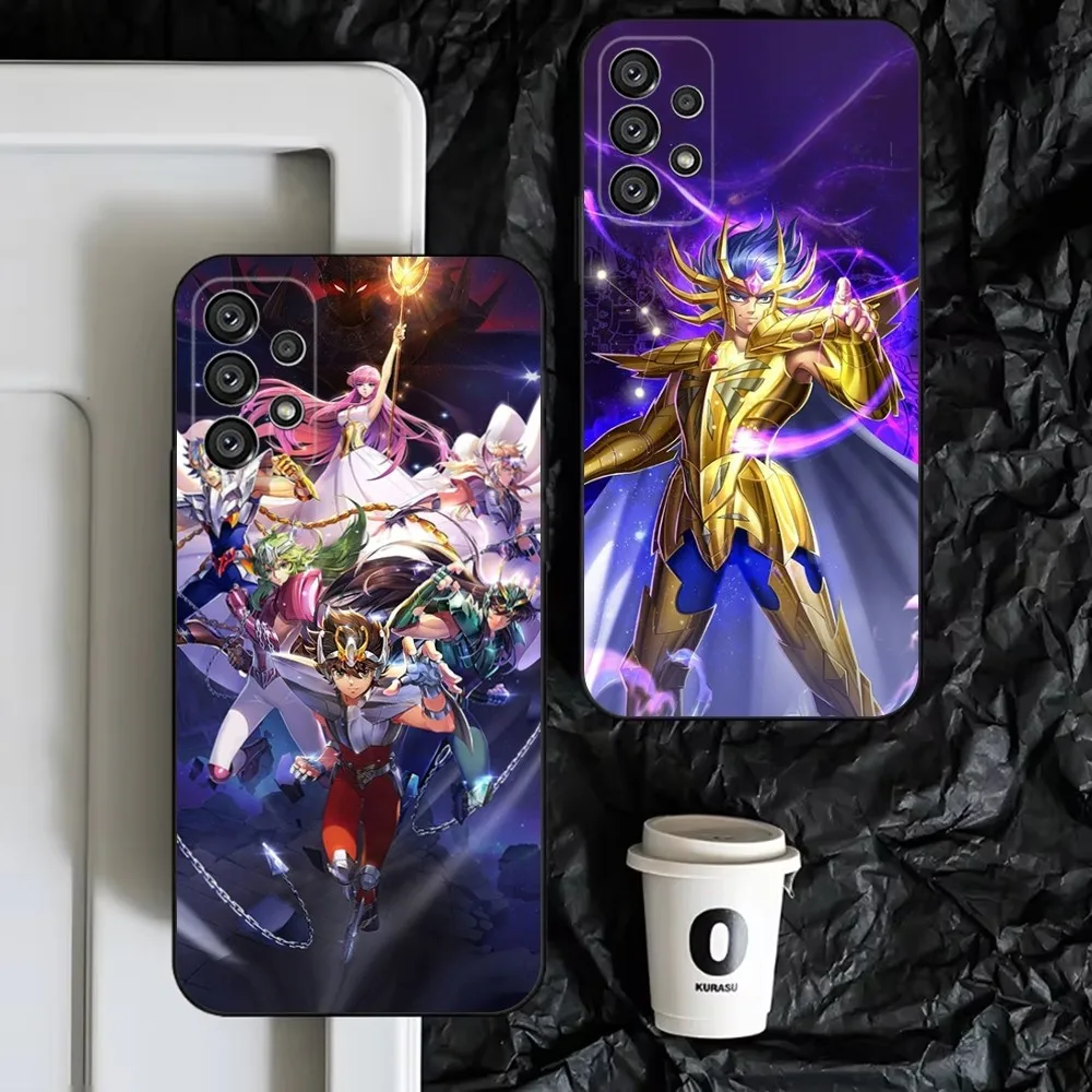 saint seiya k-knights Phone Case For Samsung S25,S24,S23,S22,S21,S20,S10,Ultra,Plus,Lite,FE,Soft Silicone Black Cover