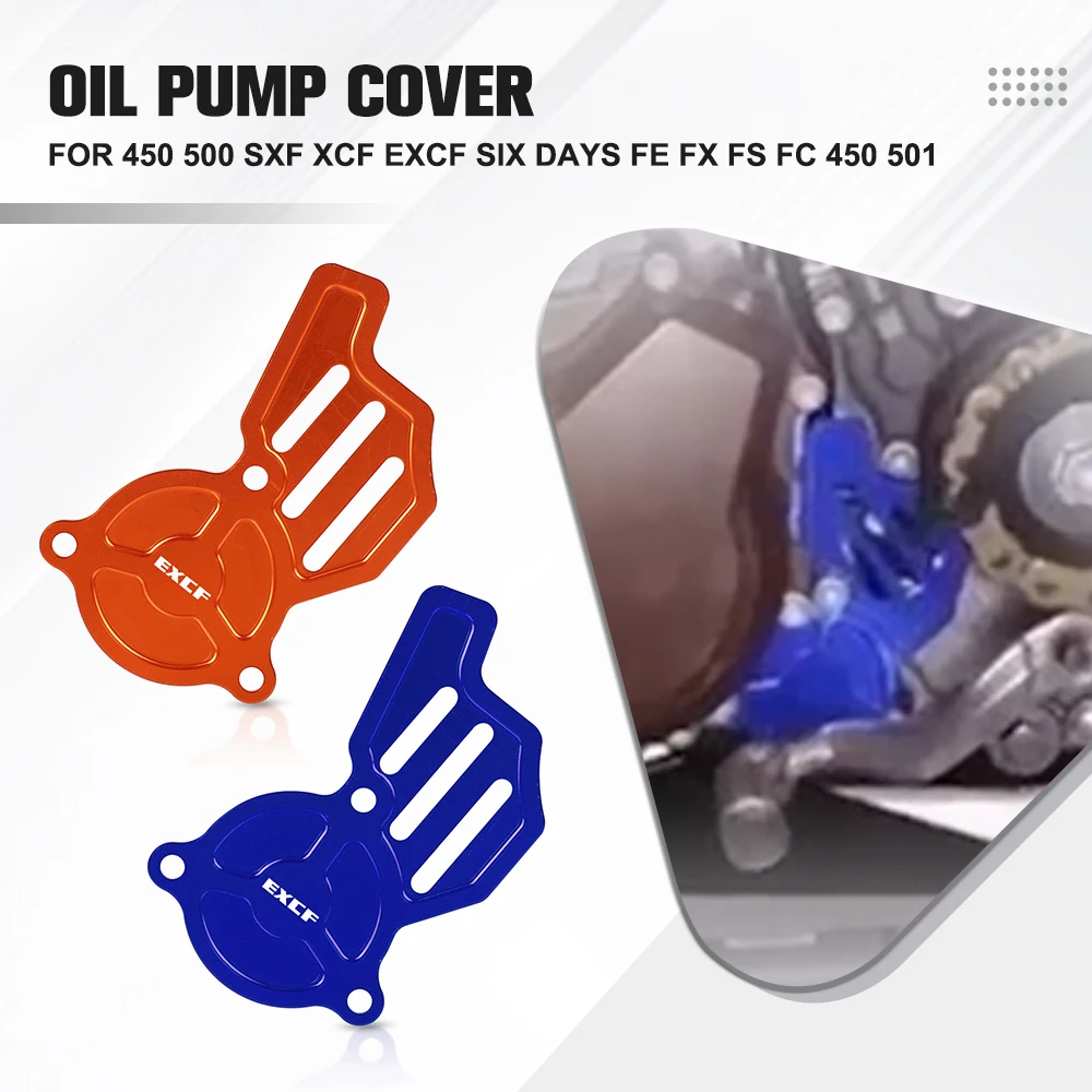 

CNC Oil Pump Cover Cap Protector For KTM 500 EXC-F 450 EXCF SX-F XC-F XCF SXF 2017-2023 Husqvarna FE FX FS FC 450 501 2017-2019