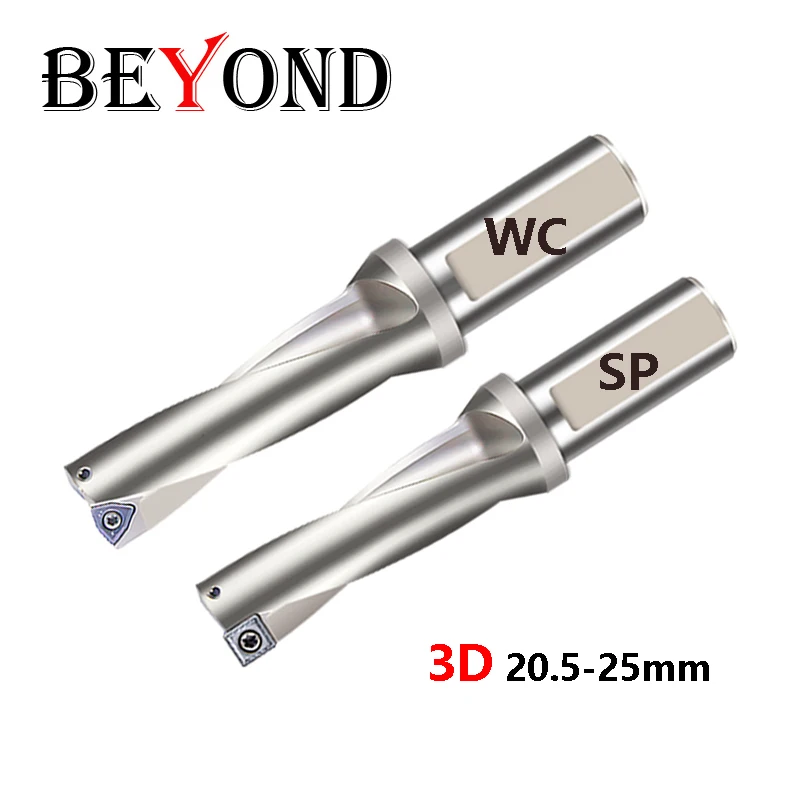 BEYOND 3D U Drill Quick Tool Bar Lathe Machine Shank 20.5 21 22 23 24 25 mm SP WC Drilling Water Spray Bit SPMG WCMX CNC Inserts