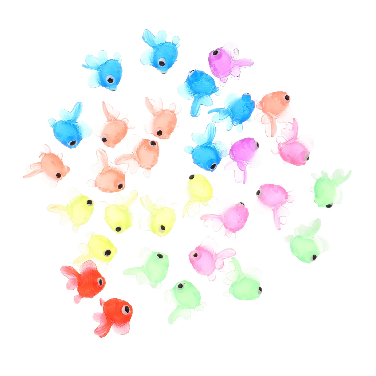 Floating Goldfish Aquarium Decorations 20 Pack Lifelike Fish Tank Ornaments for Kids Bath Play and Learning