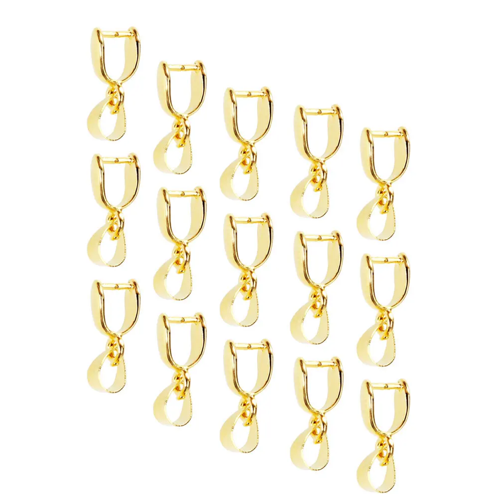 

50 pcs Metal Pinch Clip Diy Jewelry Bead Findings Bead Pendant Connector Connector Jewelry Findings Pendant Bail