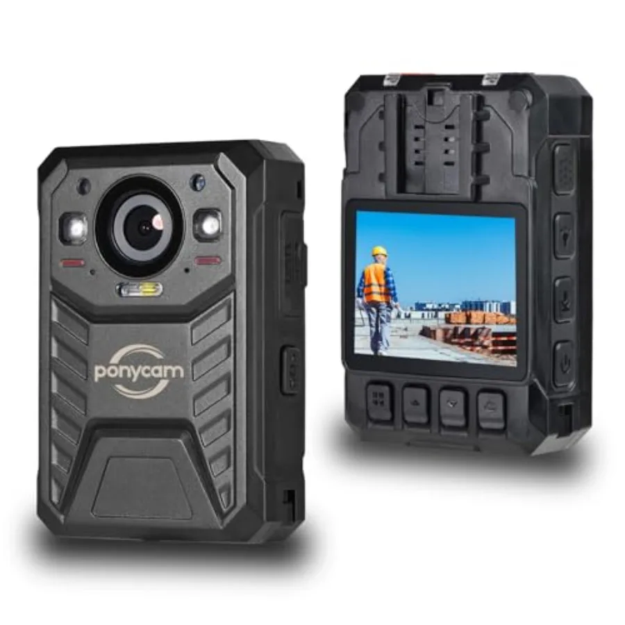

Law enforcement body camera for security guards and personal use: 1440P HD, black polycarbonate housing, 17H battery life, nigh