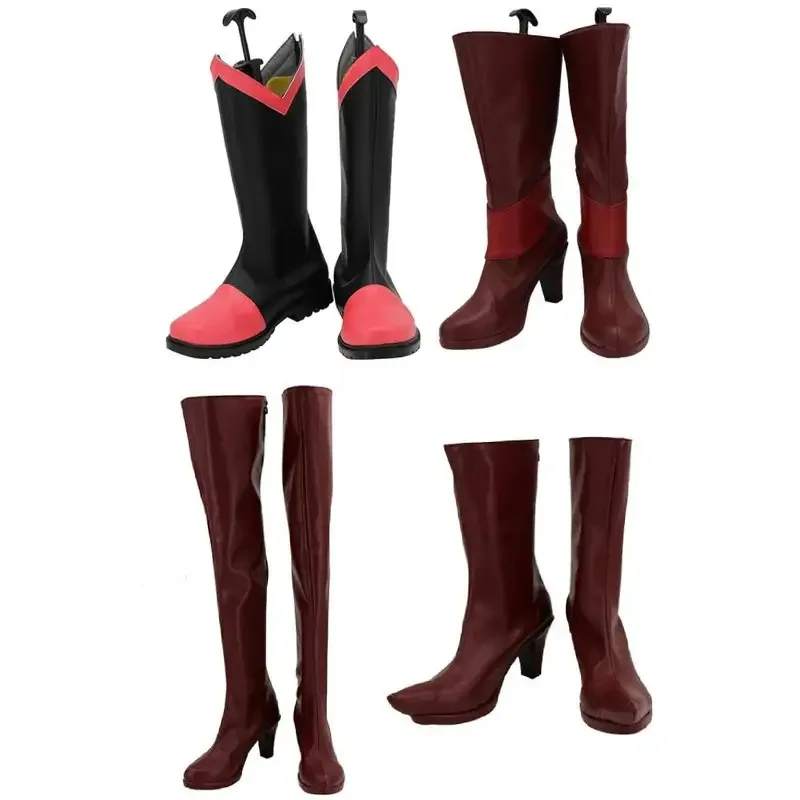 

Alastor Angel Hazbin Dust Обувь для косплея Сапоги Костюмы на Хэллоуин Аксессуары на заказ Мужской размер США/ЕС ob; 8