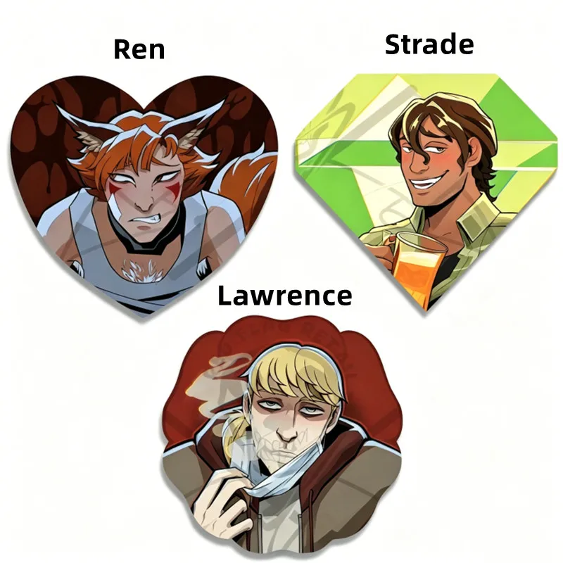 Llavero de doble cara YKMET, colgante de acrílico BTD Ren Strade Lawrence, merchandising del juego Boyfriend To Death, colgante para bolso