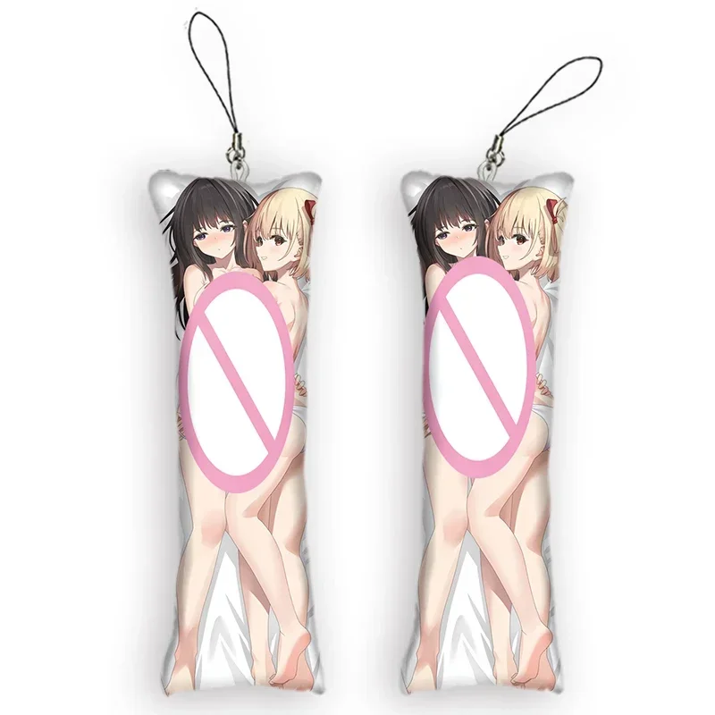 

New design Lycoris Recoil Chisato Nishikigi Anime Key Chain Dakimakura Mini Decoration Pendant Phone Keychain Girlfriend Gift